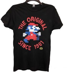 Rock Me Nintendo‎ Super Mario Brothers Shirt Black Small